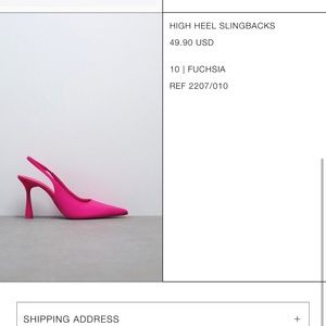 Zara pink heels